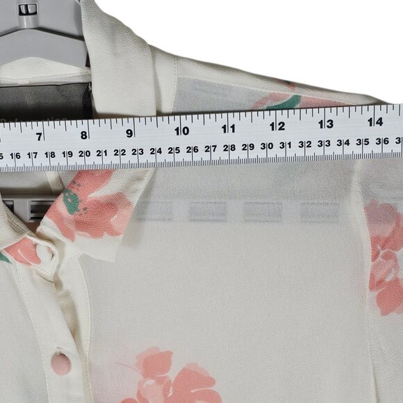 Reformation Button up Blouse Size Small White Pink - Picture 1 of 8